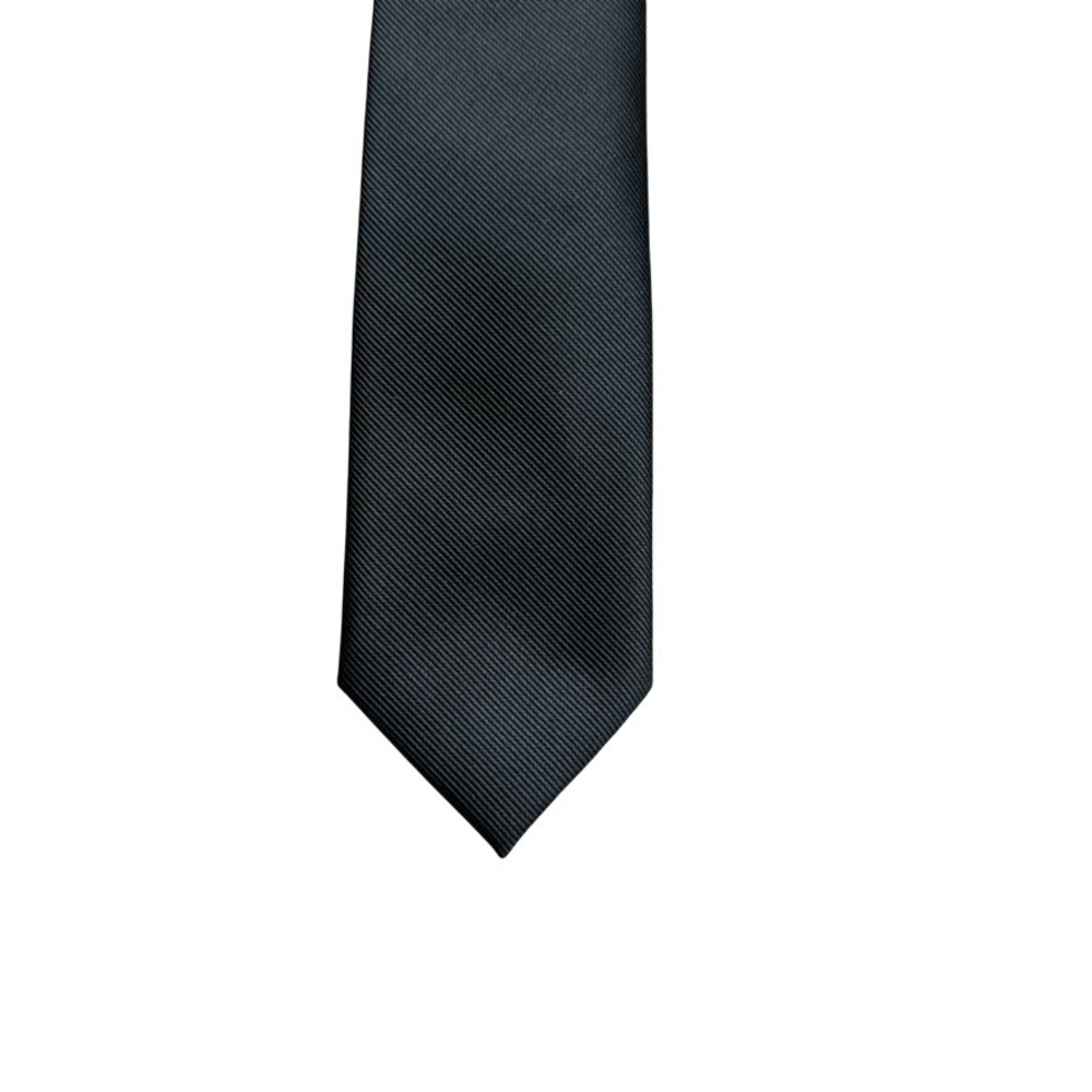 Cat & Jack Boys Black Pre-Tied Adjustable Necktie Size M/L Matte Twill Formal